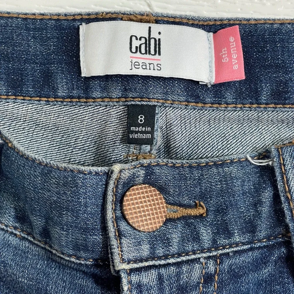 Cabi Jeans Size 8 5th Avenue 6069L Bootcut Flare‎ Medium Wash Denim Pants 30x34